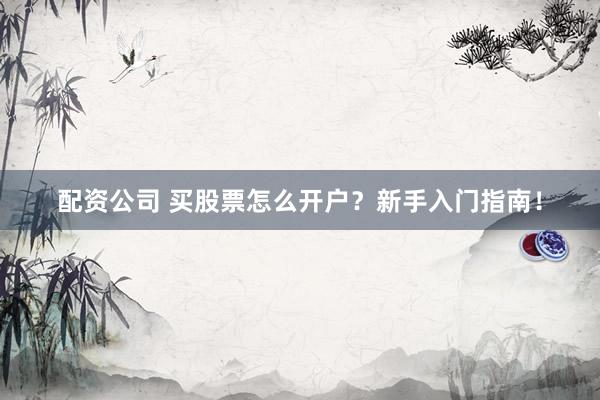 配资公司 买股票怎么开户？新手入门指南！