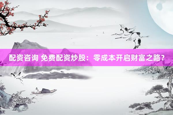 配资咨询 免费配资炒股：零成本开启财富之路？